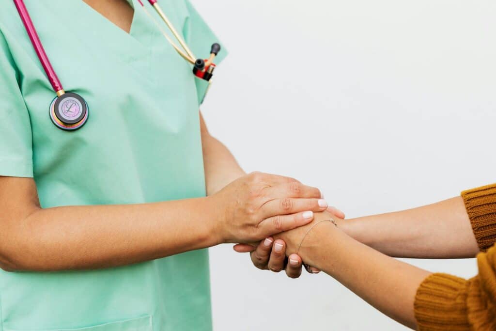Healthcare provider reviewing imaging referral coordination with MARS Healthcare