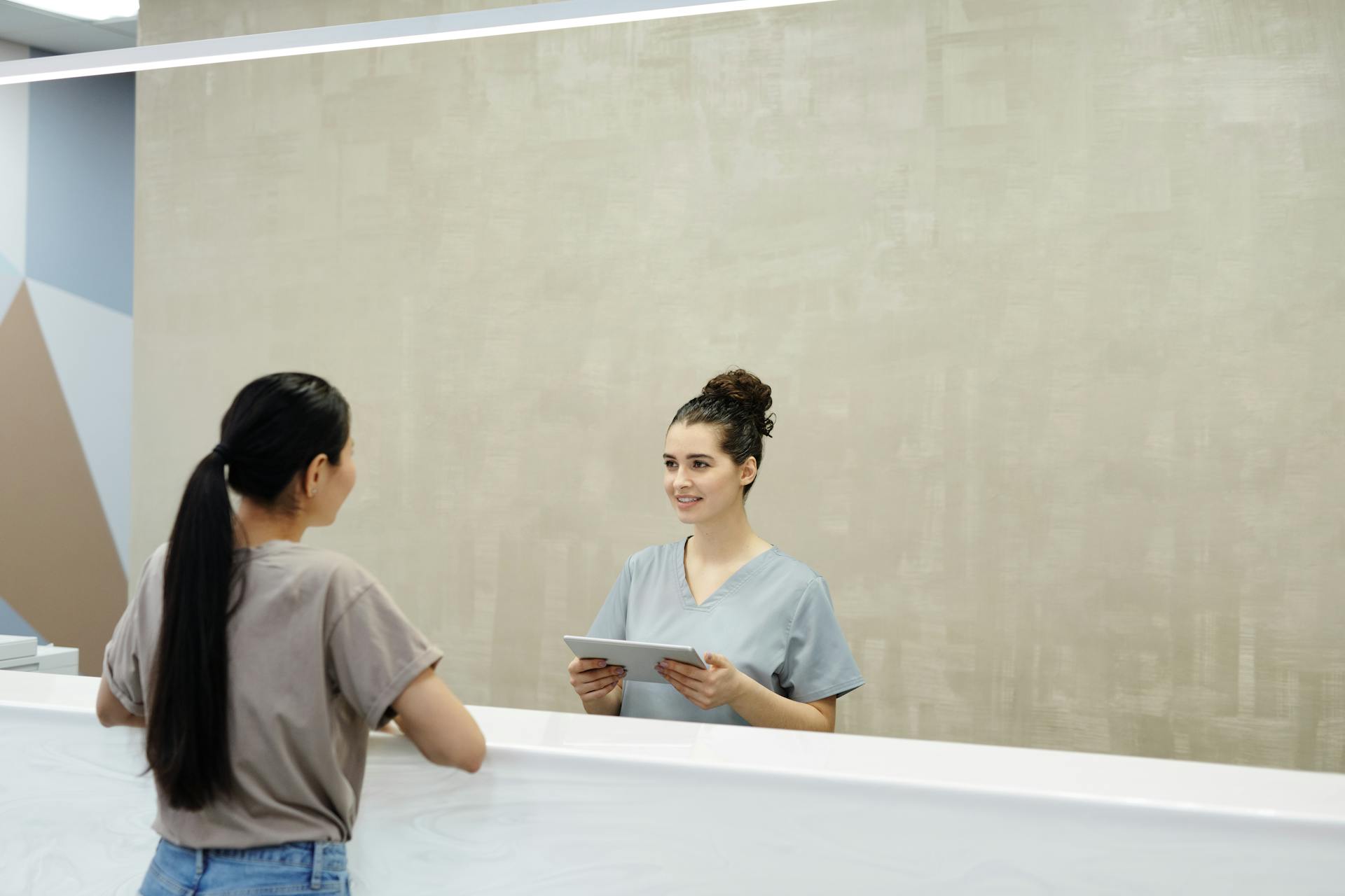 Patient being assisted at a MARS Healthcare partner imaging reception