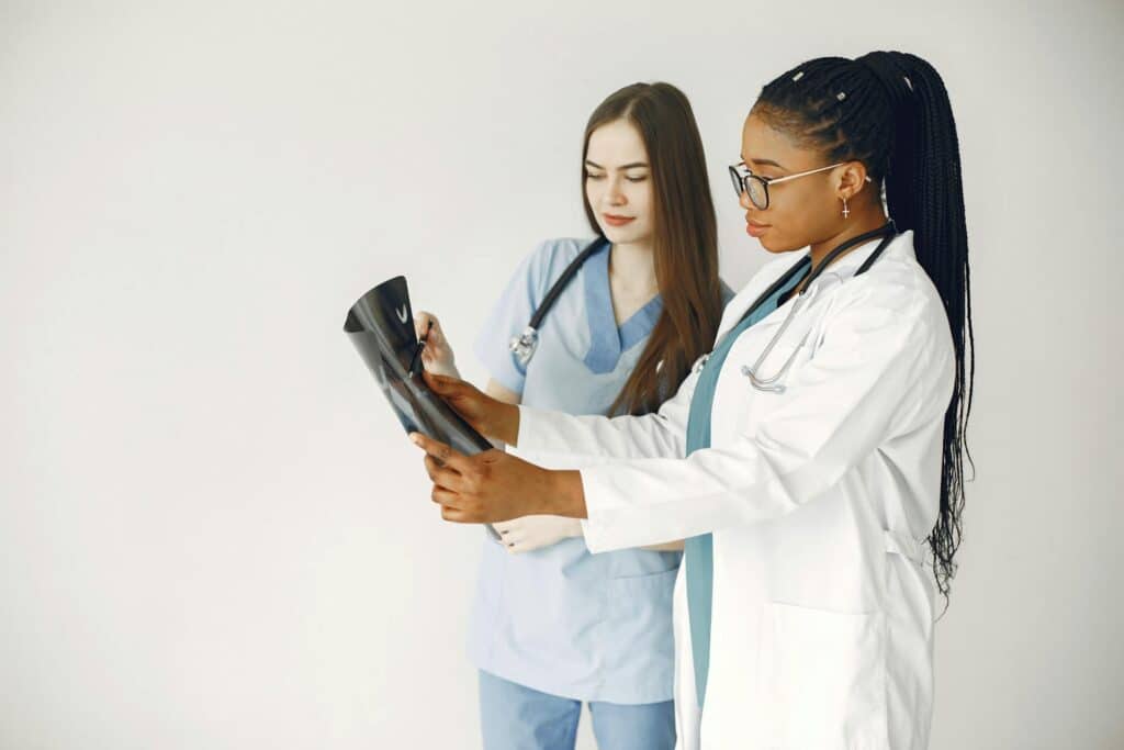 Employer team accessing coordinated healthcare imaging support through MARS Healthcare